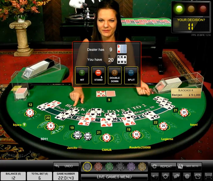 Live casino games online free